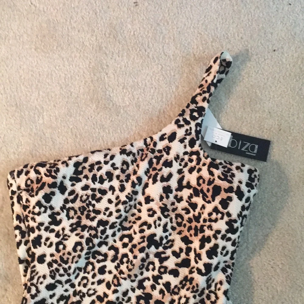 Ibiza Size XL Animal Print One Piece One Shoulder Swimsuit - Picture 2 of 7
